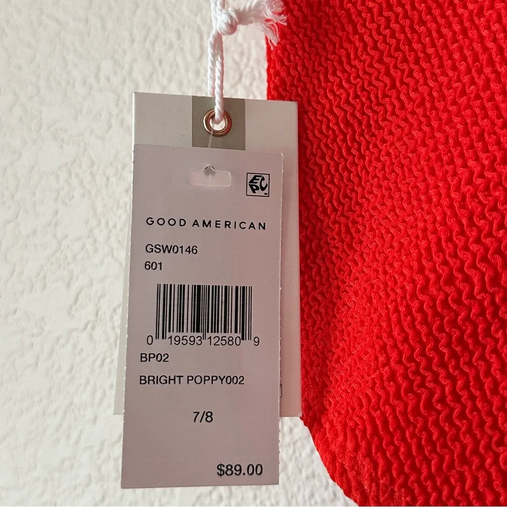 NWT Good American Always Fit One-Piece Swimsuit Bright Poppy Sz 7/8 4XL/5XL‎